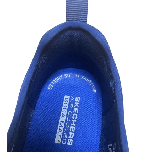 Skechers Go Walk Navy Blue Slip-On Walking Shoes Men's US 8.5 Air Cooled Goga - Picture 6 of 12